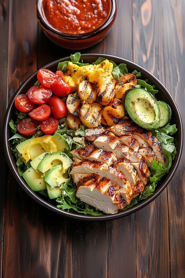  Grilled Chicken Salad with Avocado