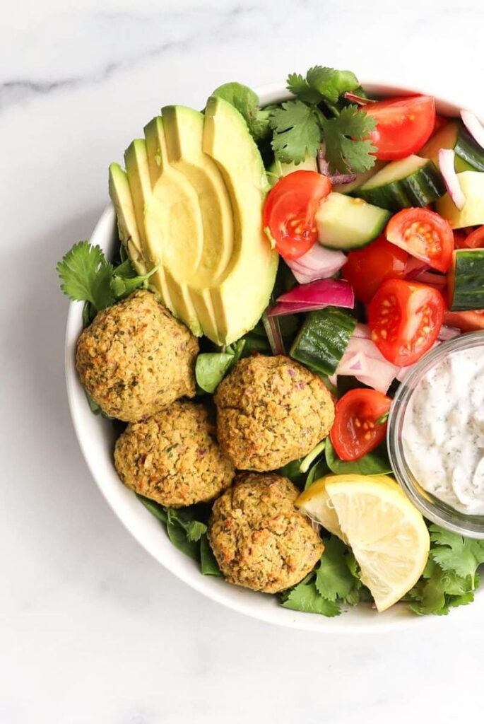 Baked Falafel with Tzatziki